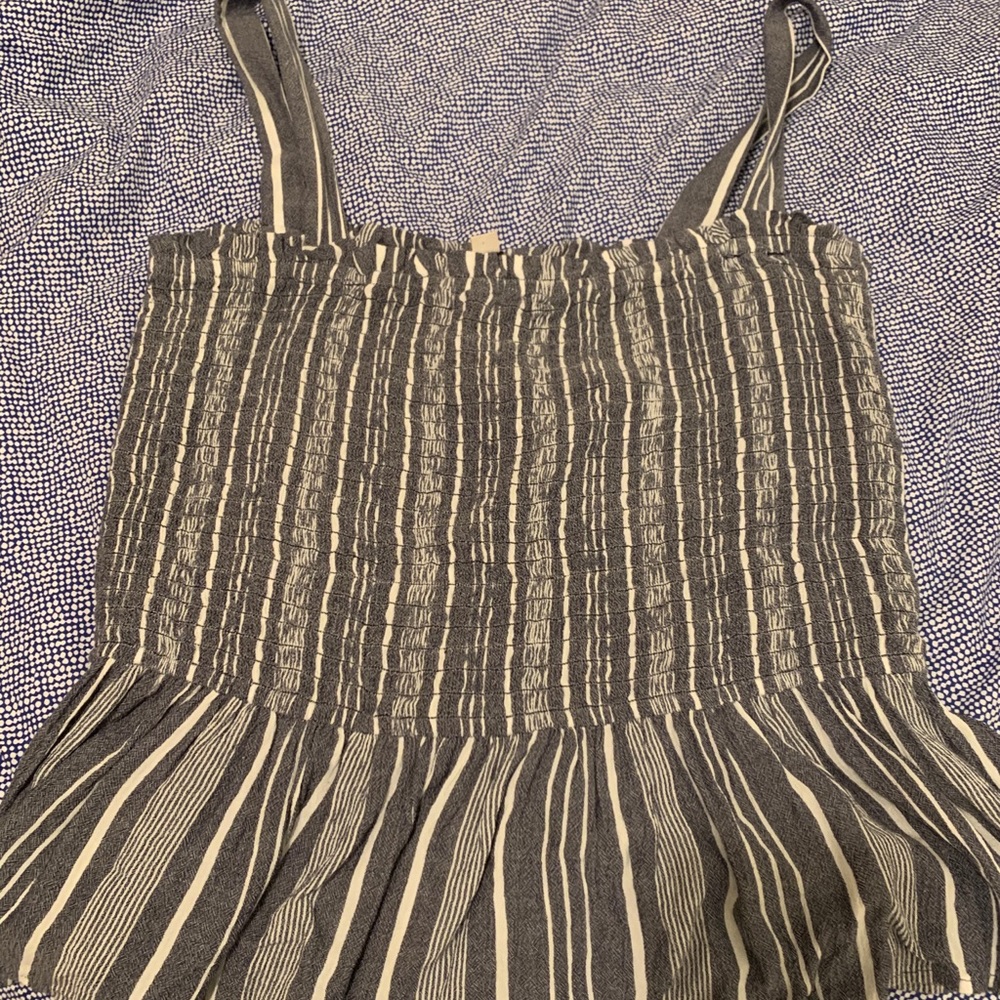 Loft striped smocked top